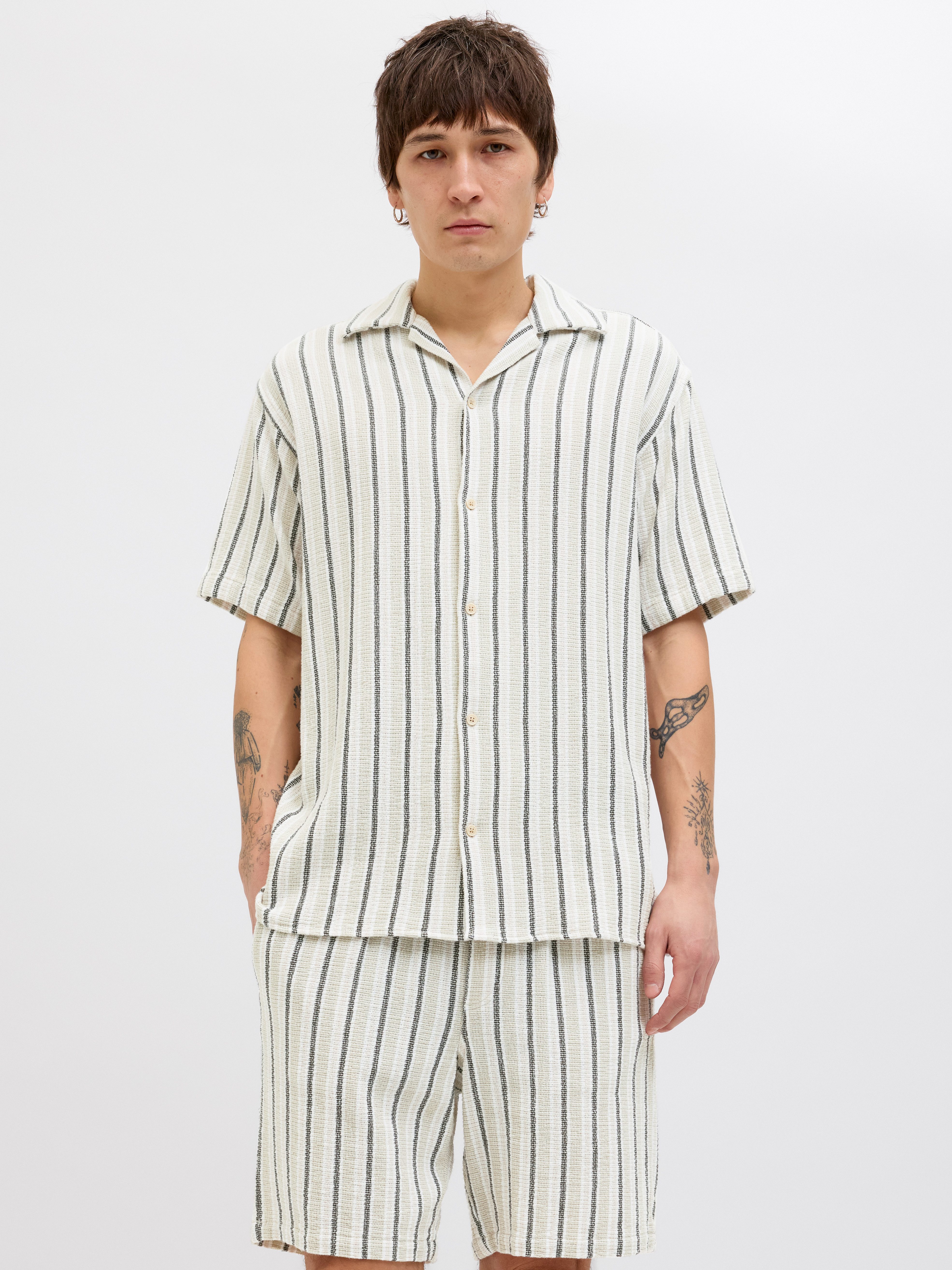 Jack & Jones Herren Kurzarm Hemd JORCOBA STRIPE RESORT SHIRT SS - Relaxed F günstig online kaufen