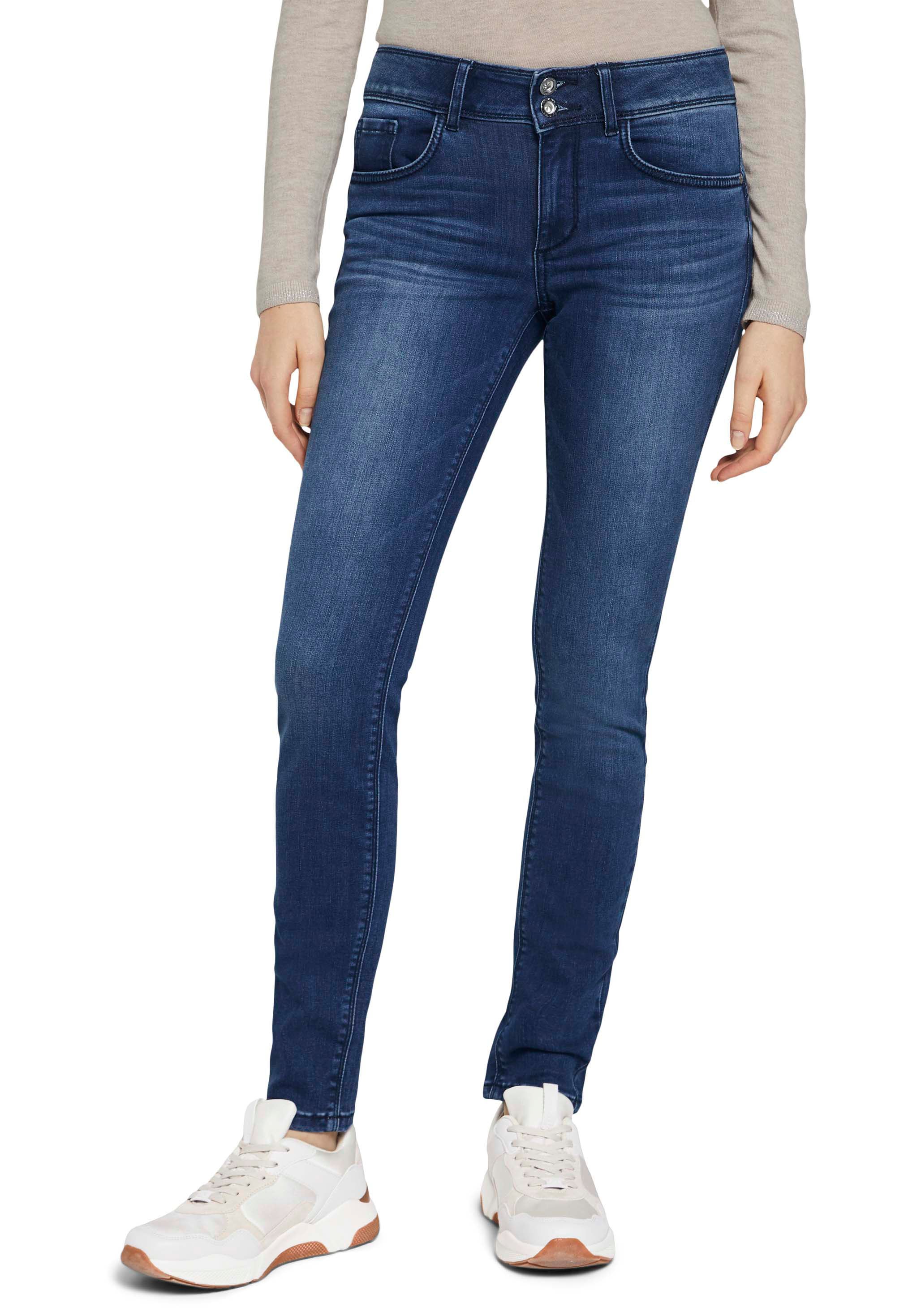 TOM TAILOR Skinny-fit-Jeans "Alexa Skinny", mit Doppelknopf-Verschluss günstig online kaufen