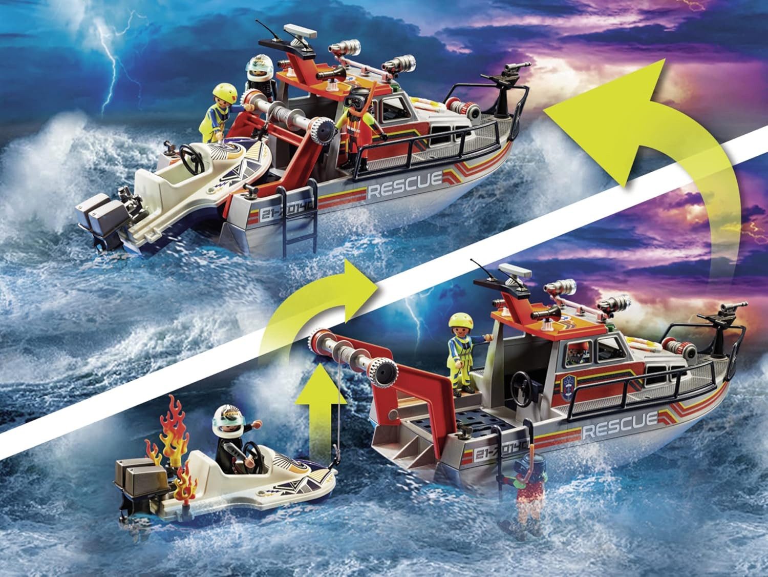 Playmobil® PLAYMOBIL 70140 Seenot: Löscheinsatz mit günstig online kaufen
