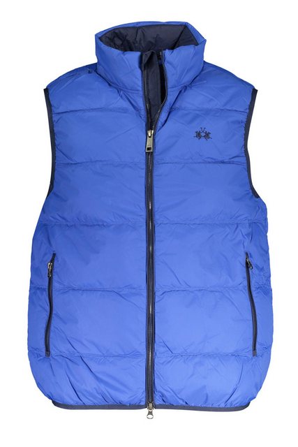 La Martina Outdoorjacke Blaue Herren-Weste mit Kontrastdetails und Stickere günstig online kaufen