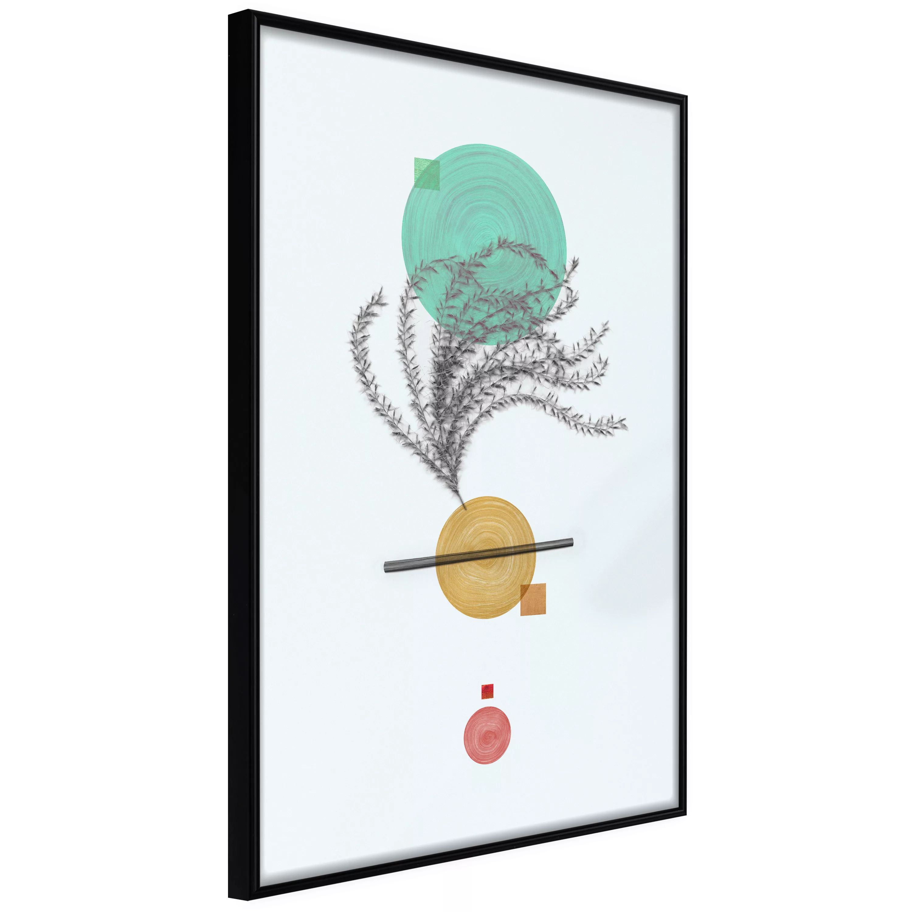 Poster - Geometric Installation With A Plant günstig online kaufen