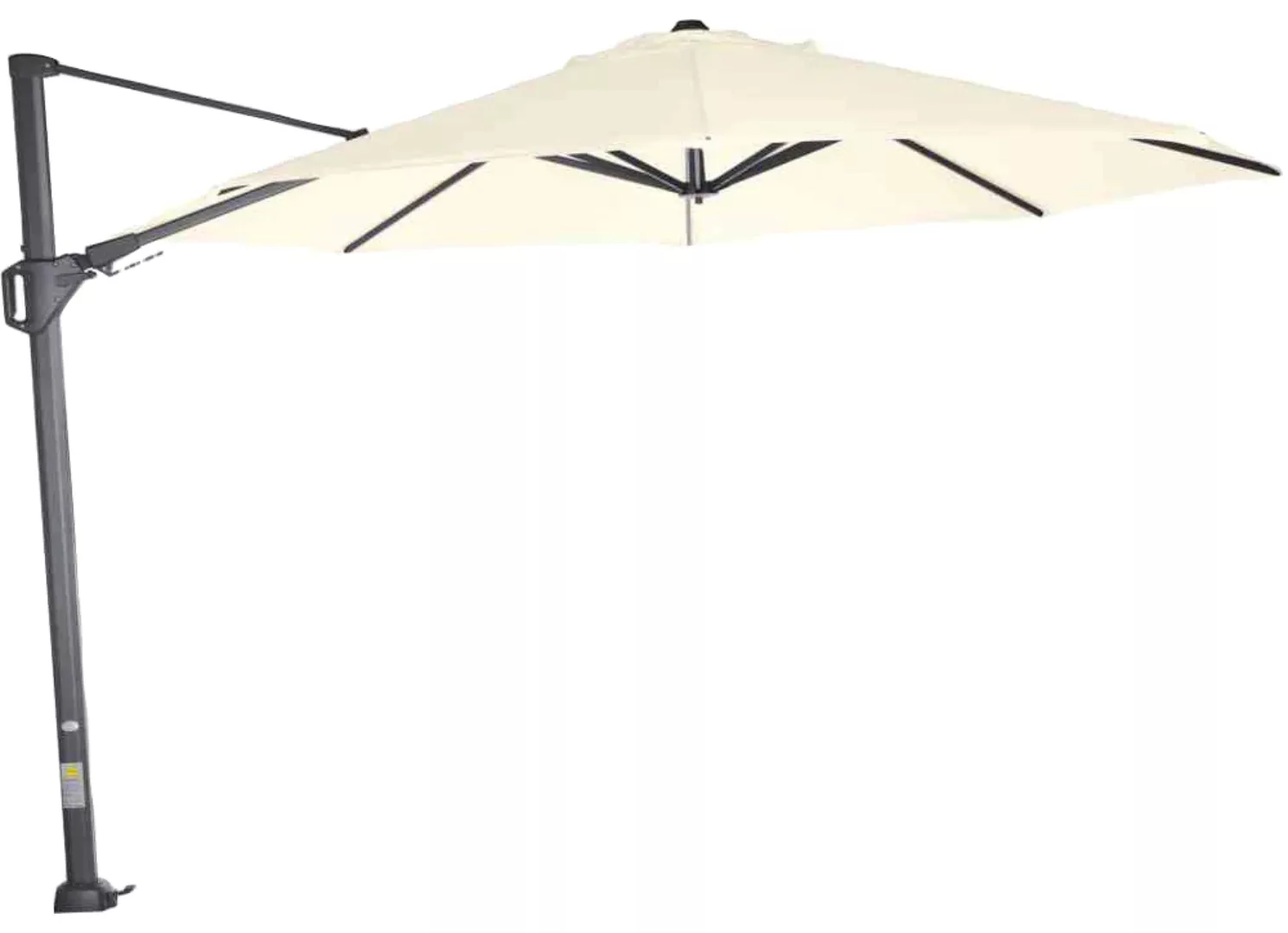 Siena Garden Ampelschirm Sunset N+ 300 cm x 300 cm Taupe mit Kurbelmechanik günstig online kaufen