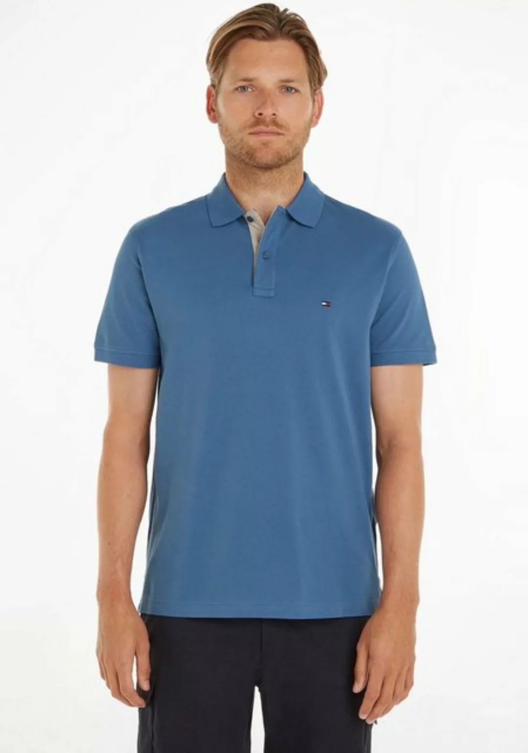 Tommy Hilfiger Poloshirt CONTRAST PLACKET REG POLO mit kontrastfarben hinte günstig online kaufen