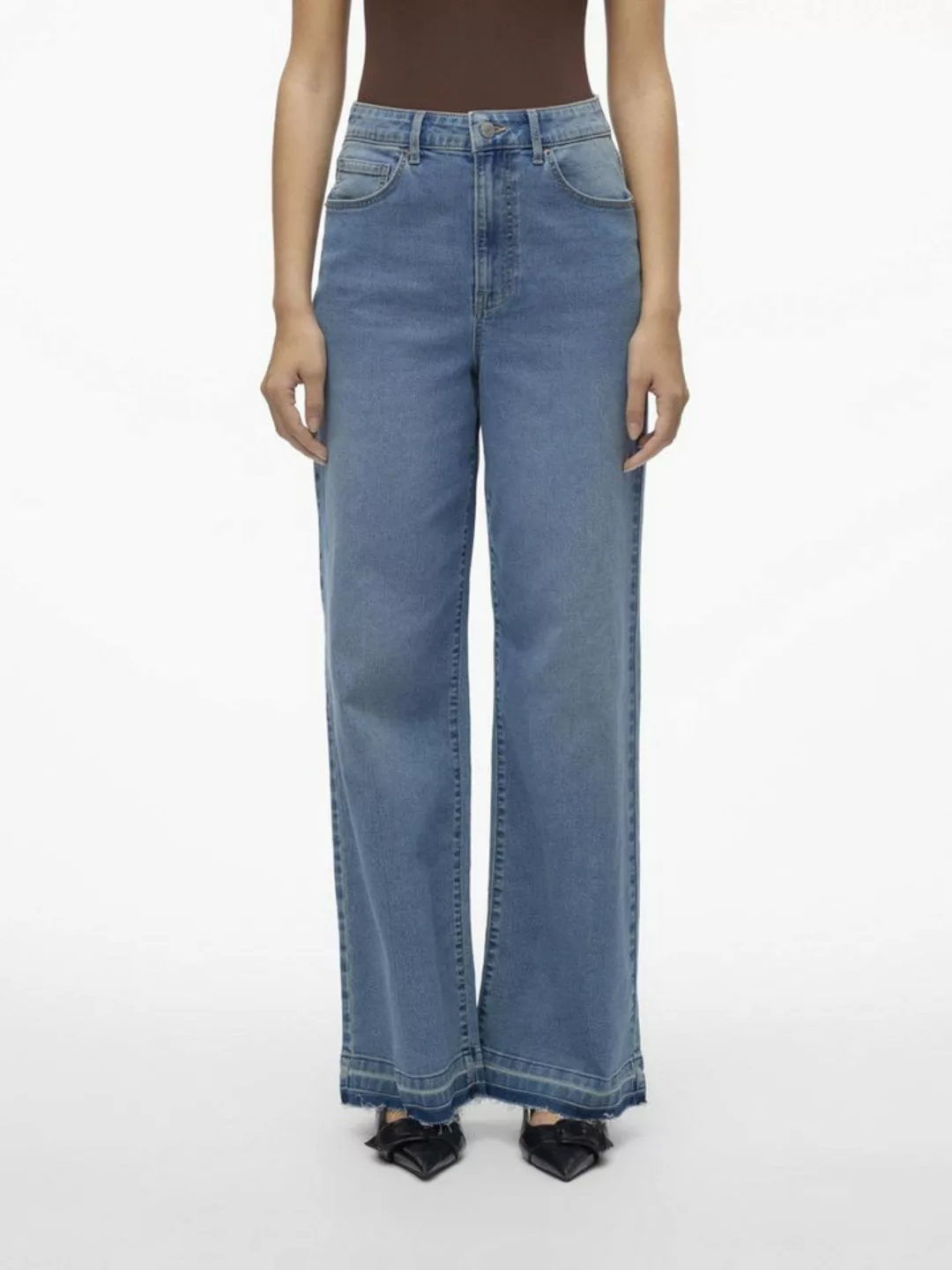 Vero Moda Weite Jeans VMKATHY HR LOOSE WIDE FOLD DOWN J VI3371 günstig online kaufen