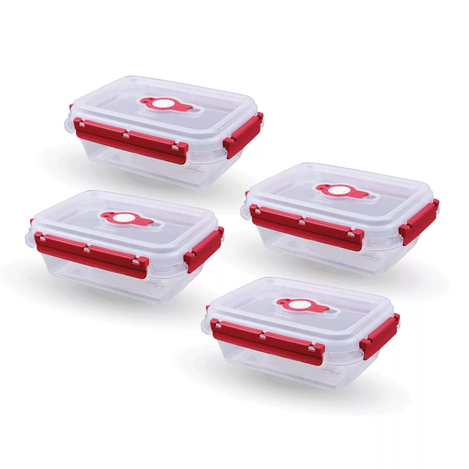 Bestlivings Frischhaltebox 0,9L Lunchbox Im Set Rot 4er Pack günstig online kaufen