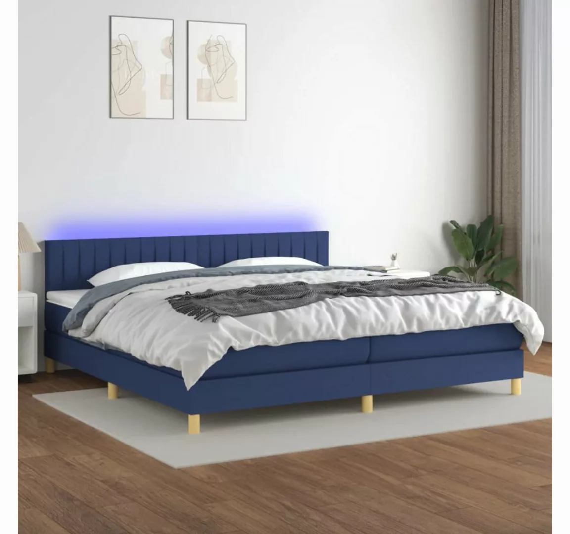 vidaXL Boxspringbett Bett Boxspringbett komplett mit Matratze & LED Stoff ( günstig online kaufen