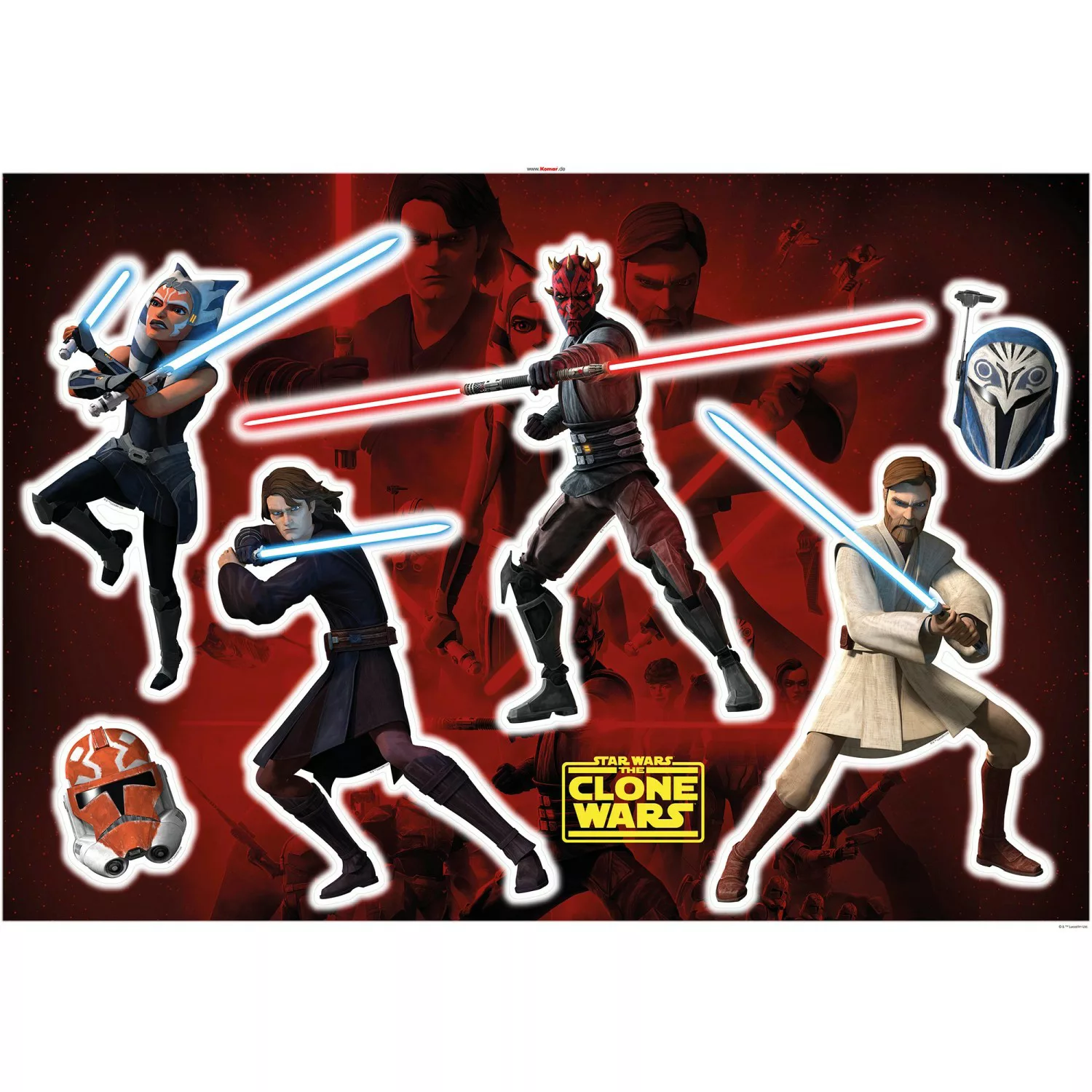 Komar Deko-Sticker Clone Wars Showdown 100 x 70 cm günstig online kaufen