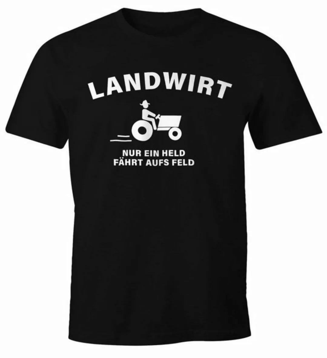 Print-Shirt Landwirt nur ein held fährt aufs Feld T-Shirt Herren Moonworks® günstig online kaufen