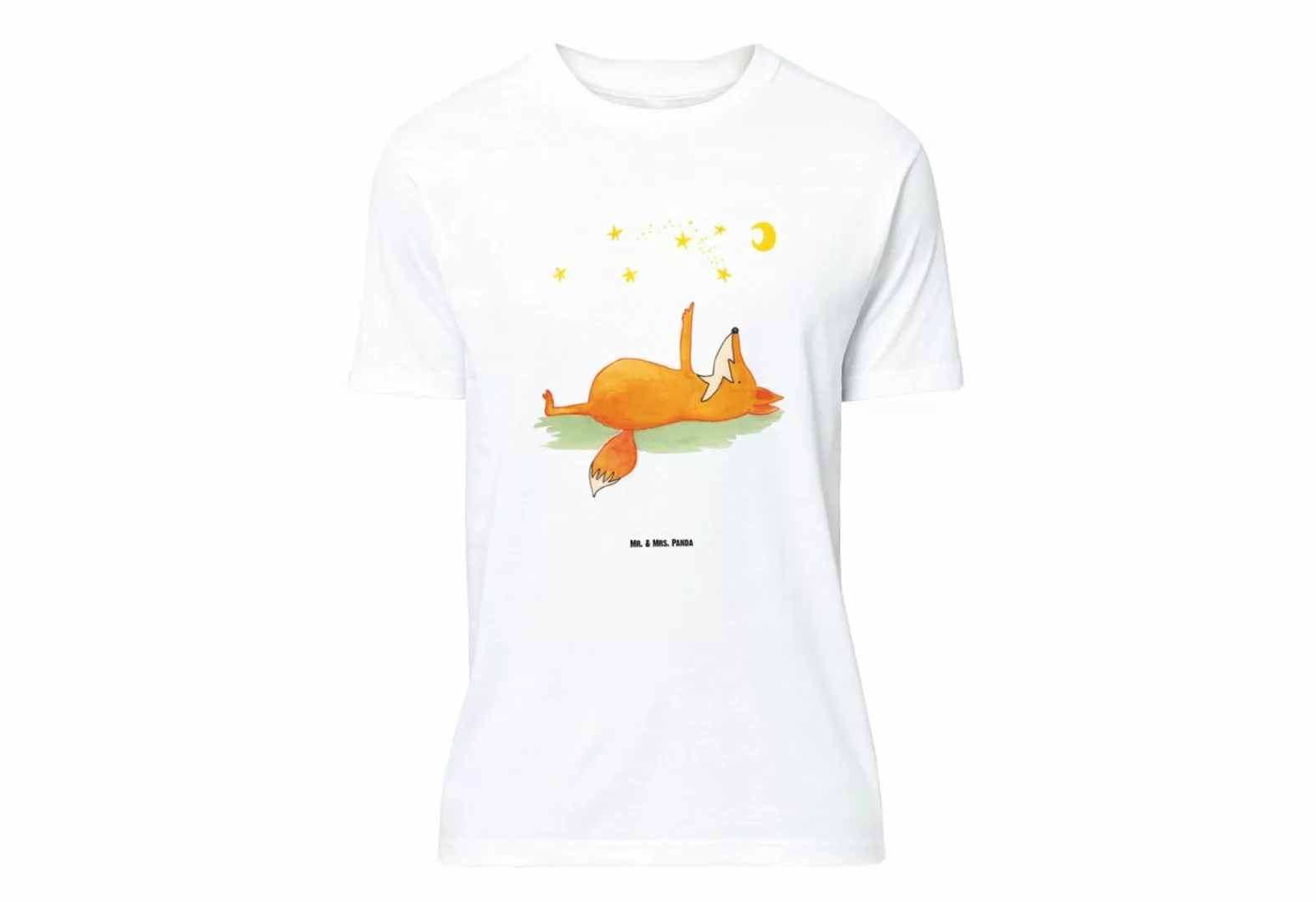 Mr. & Mrs. Panda T-Shirt Fuchs Sterne - Weiß - Geschenk, Jubiläum, Nachts, günstig online kaufen
