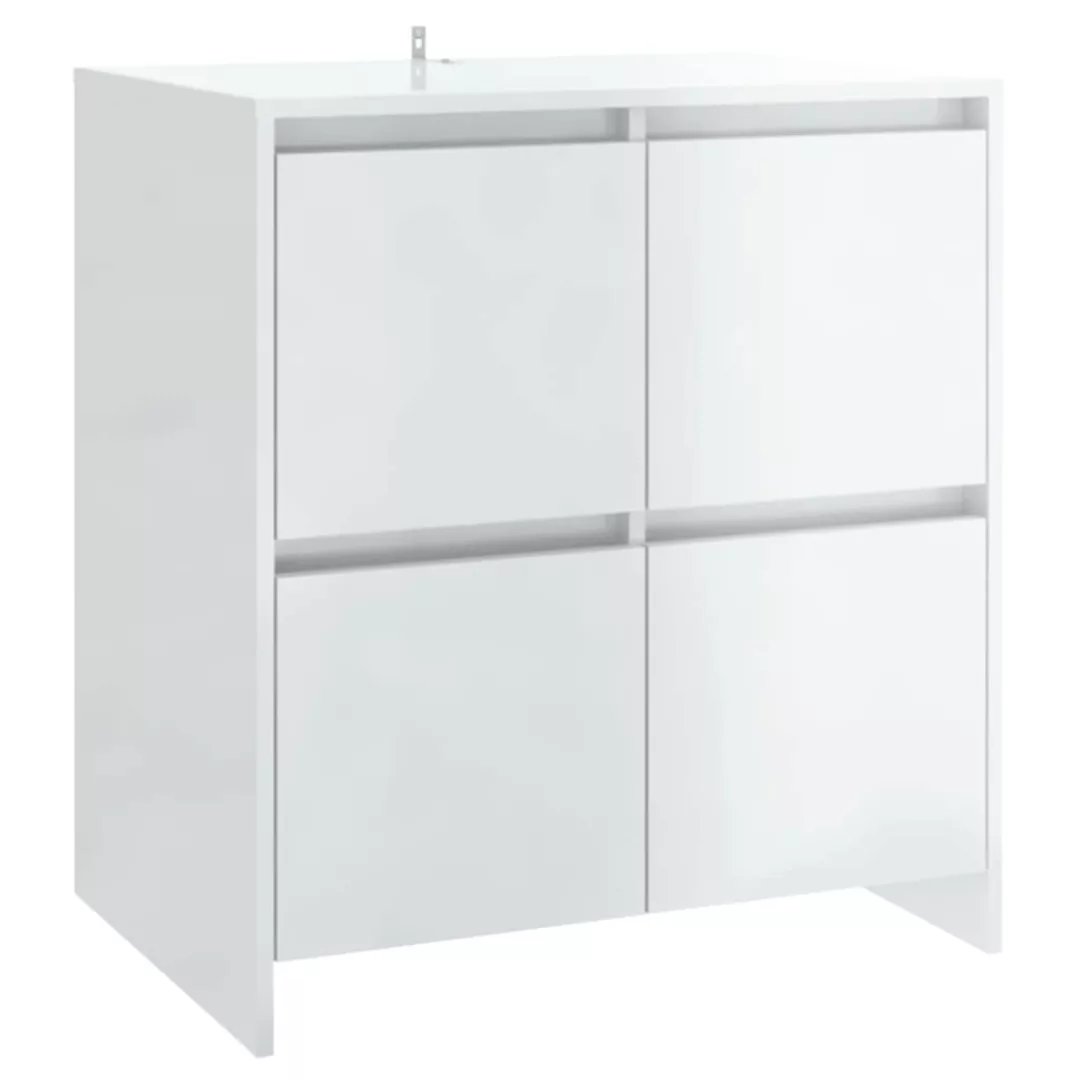 Sideboard Hochglanz-weiß 70x41x75 Cm Spanplatte günstig online kaufen