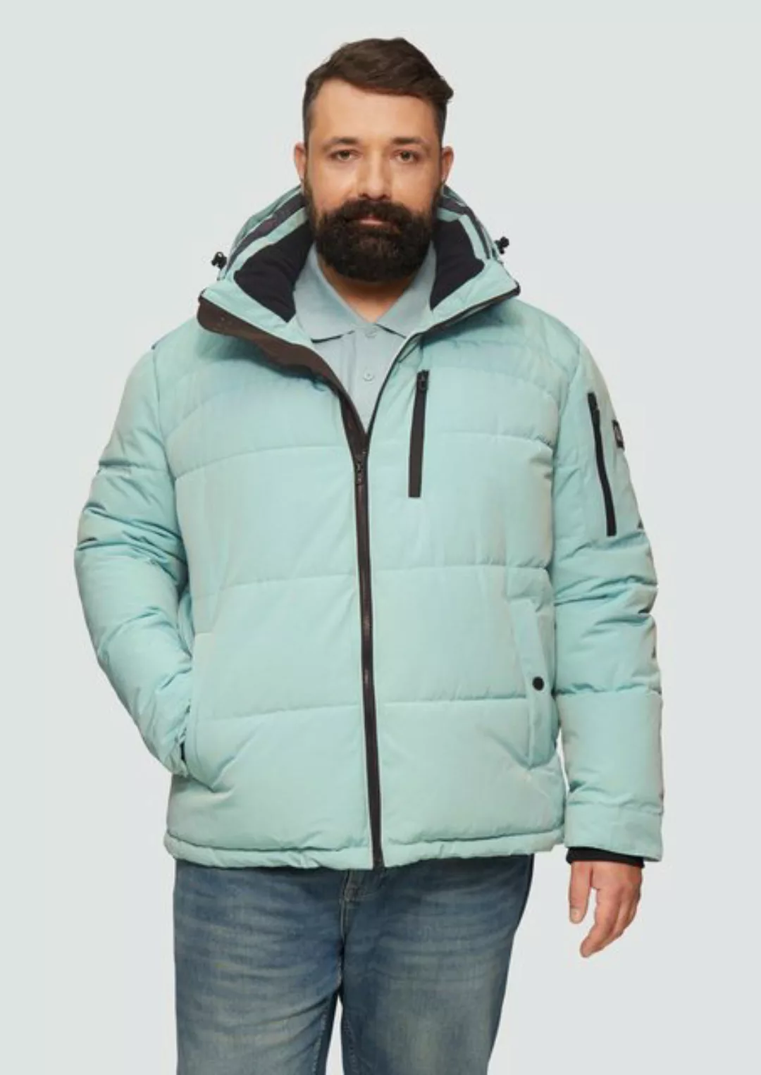 s.Oliver Outdoorjacke Wasserabweisende Steppjacke mit abnehmbarer Kapuze Ar günstig online kaufen