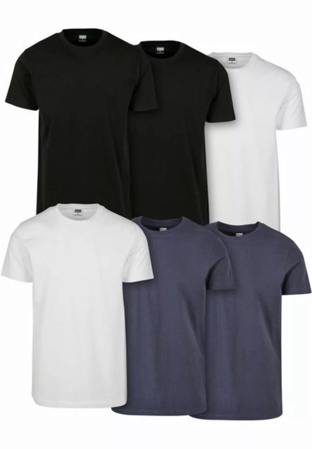 URBAN CLASSICS T-Shirt TB2684C - Basic Tee 6-Pack blk/blk/wht/wht/nvy/nvy L günstig online kaufen