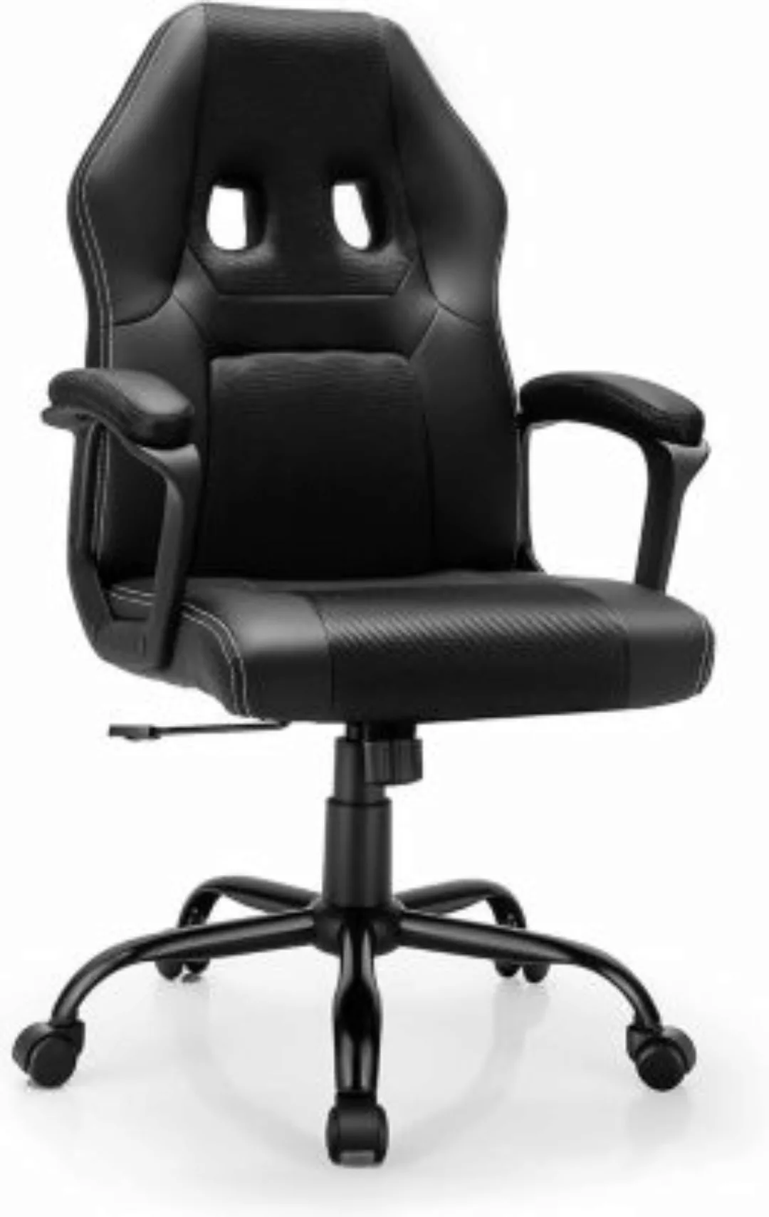 COSTWAY® Computerstuhl mit höhenverstellbarem Sit &Armlehne schwarz günstig online kaufen