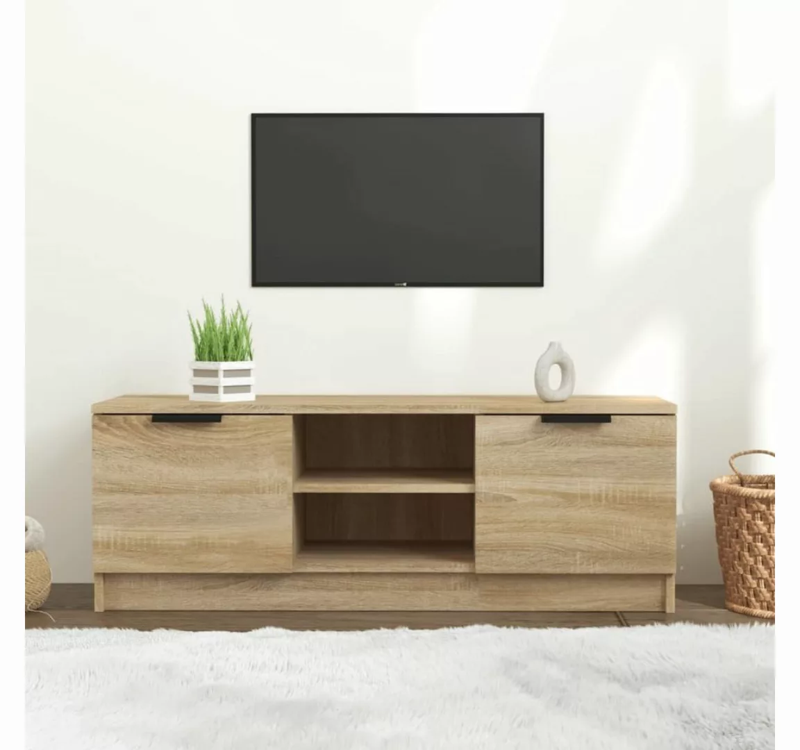 vidaXL TV-Schrank TV-Schrank Sonoma-Eiche 102x35x36,5 cm Holzwerkstoff Lowb günstig online kaufen