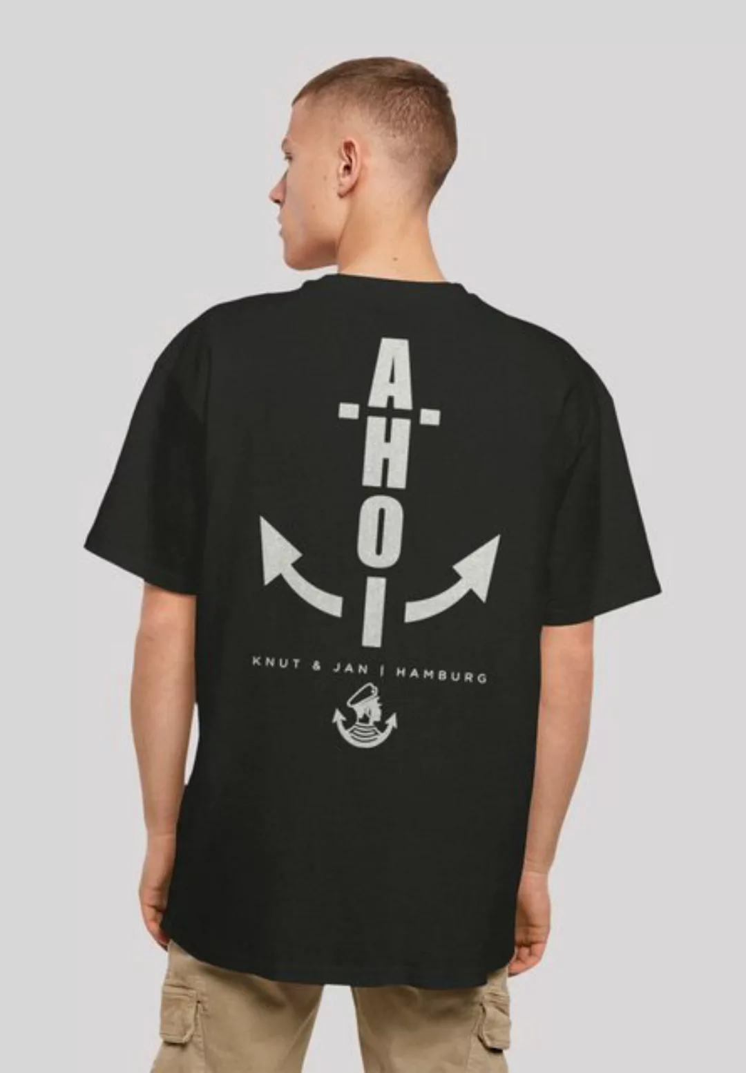 F4NT4STIC T-Shirt "Oversized T-Shirt Ahoi Anker Knut & Jan Hamburg", Print günstig online kaufen