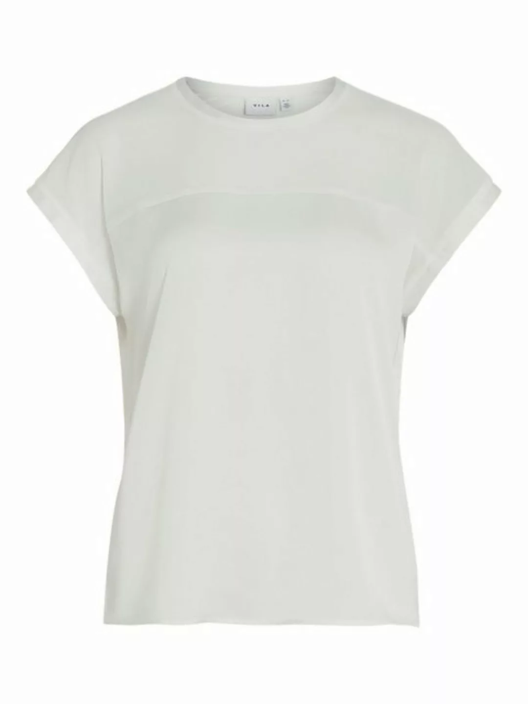 Vila Blusenshirt Top glänzendes Mesh-Oberteil Rundhals VIELLETTE O-NECK S/S günstig online kaufen