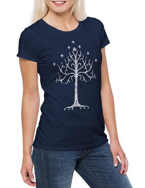 Urban Backwoods Print-Shirt White Tree Damen T-Shirt Lord of Herr der Mordo günstig online kaufen