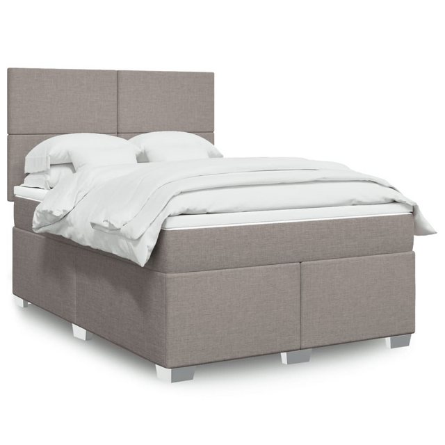 vidaXL Boxspringbett mit Matratze Taupe 140x200 cm Stoff2107866 günstig online kaufen