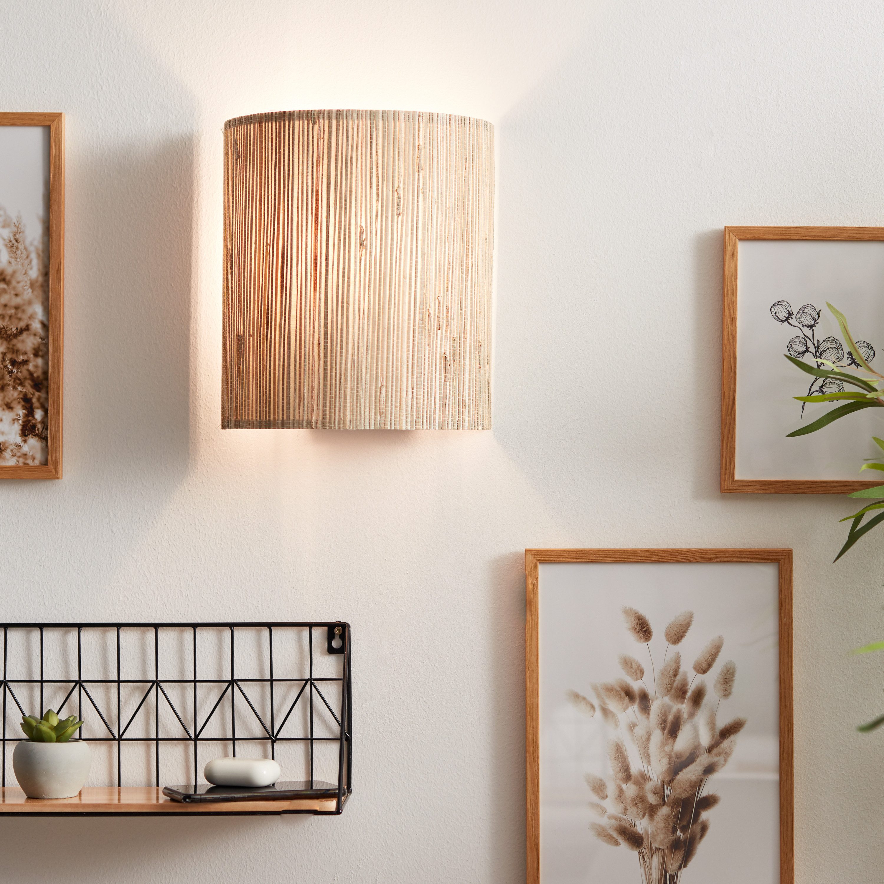 Brilliant Wandleuchte Wimea Natur 26 cm x 12 cm x 23 cm günstig online kaufen