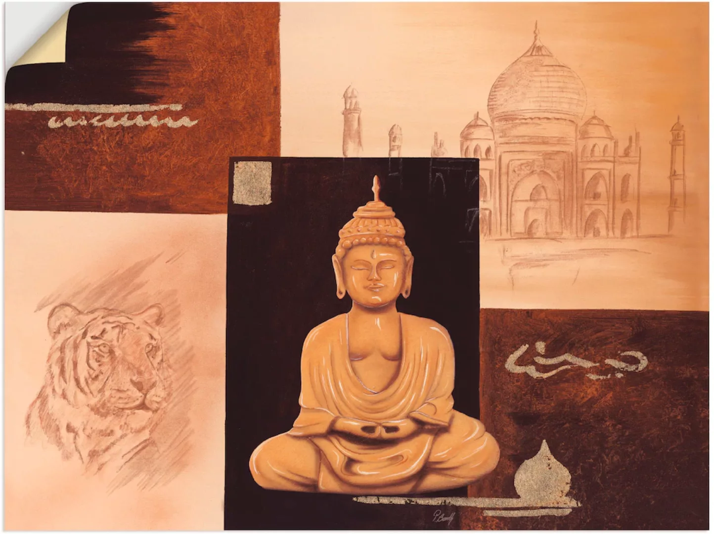 Artland Wandbild "Indisches Gefühl II", Religion, (1 St.) günstig online kaufen