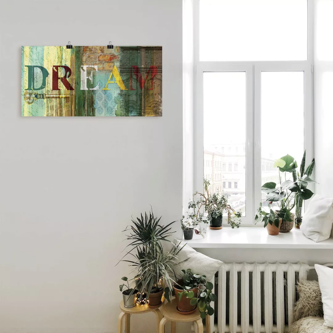 Artland Wandbild "Traum", Sprüche & Texte, (1 St.), als Leinwandbild, Poste günstig online kaufen