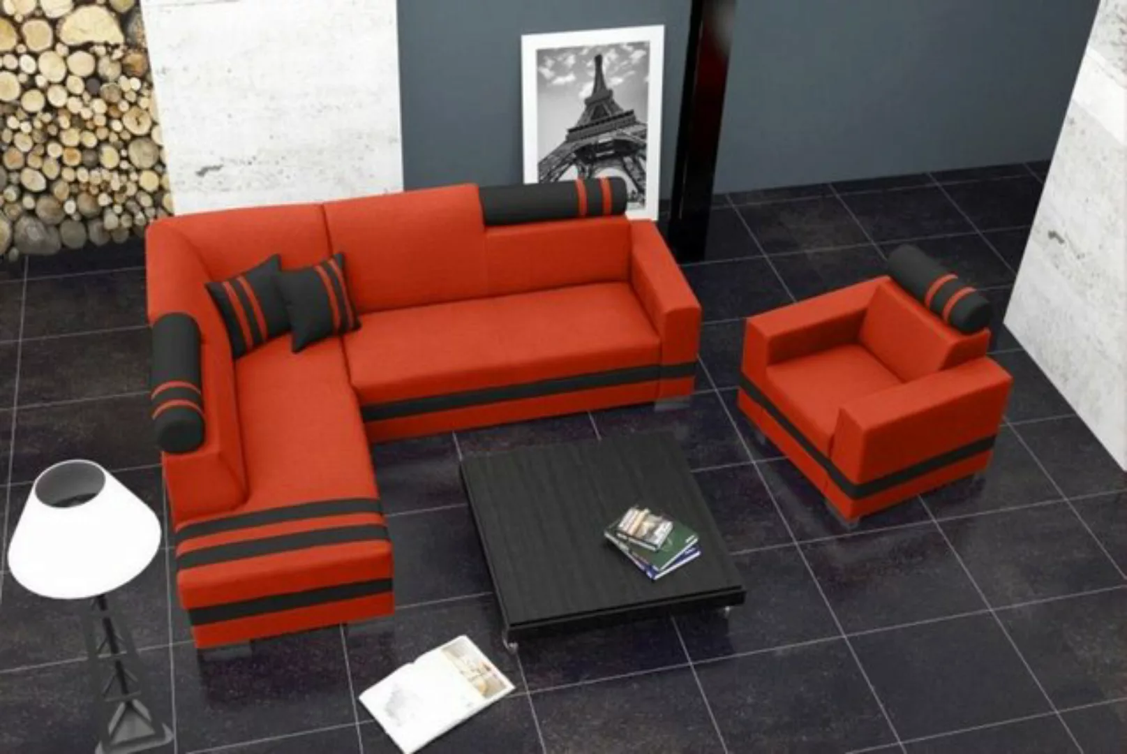 JVmoebel Ecksofa Sofa Schlafsofa Designer Sofa mit Bettfunktion + Bettkaste günstig online kaufen