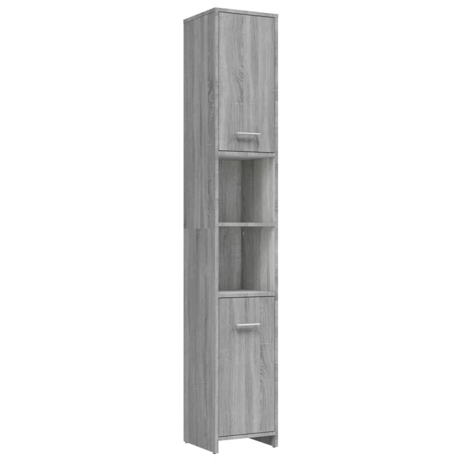 Vidaxl Badezimmerschrank Grau Sonoma 30x30x183,5 Cm Holzwerkstoff günstig online kaufen