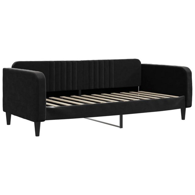 vidaXL Gästebett Tagesbett Schwarz 100x200 cm Samt Gästebett Gästecouch Gäs günstig online kaufen