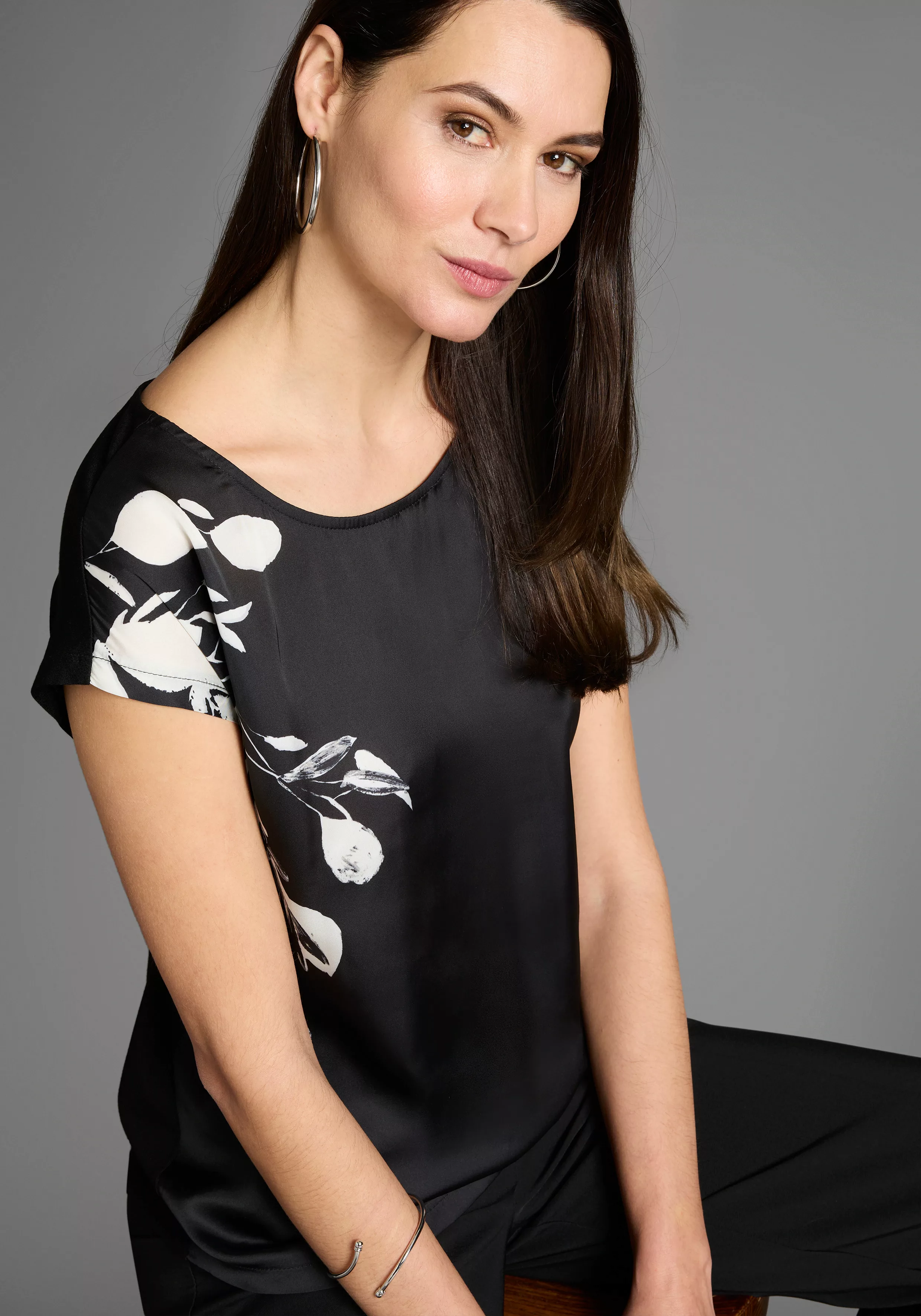 HECHTER PARIS Shirtbluse mit platziertem Print - NEUE KOLLEKTION günstig online kaufen