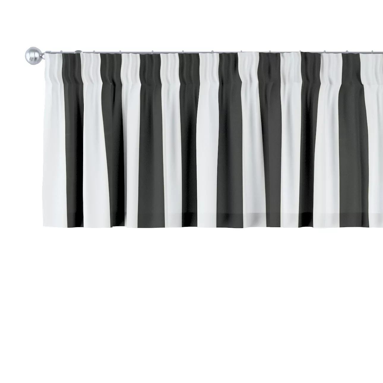 Kurzgardine mit Kräuselband, schwarz-weiß, 130 x 40 cm, Vintage 70's (137-5 günstig online kaufen