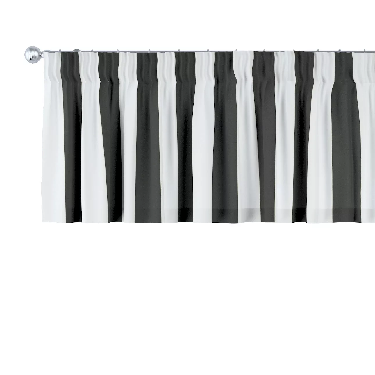 Kurzgardine mit Kräuselband, schwarz-weiß, 130 x 40 cm, Aria (137-53) günstig online kaufen