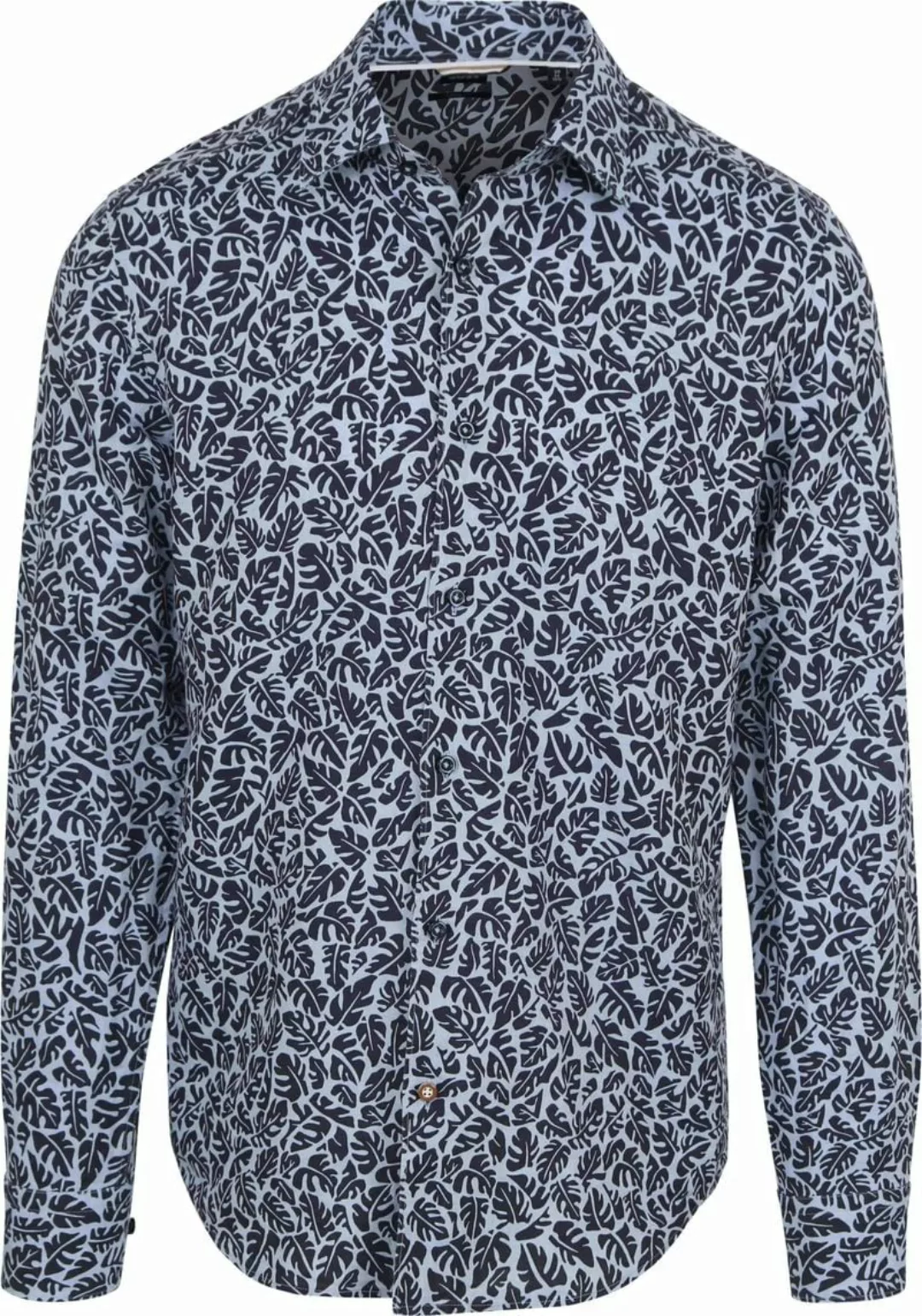 BOSS Langarmhemd Herren Hemd HAL mit Leinen Casual Fit (1-tlg) günstig online kaufen