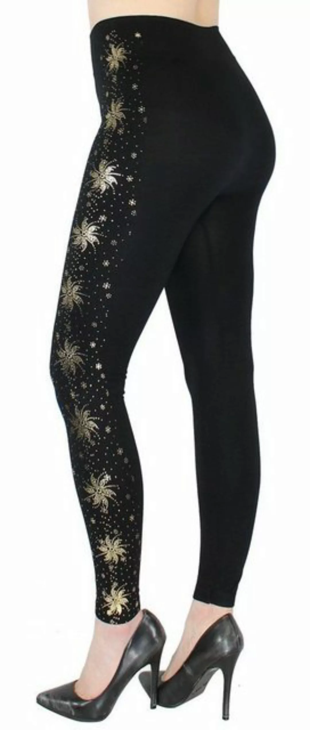 dy_mode Highwaist Leggings Damen Leggings mit Glanz Druck Schmetterling Mus günstig online kaufen