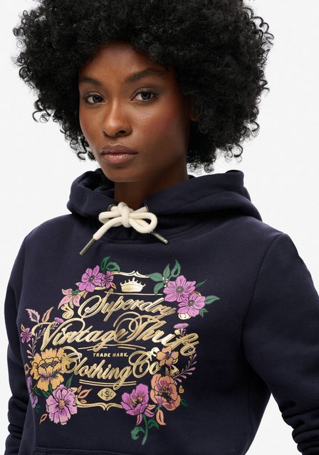 Superdry Kapuzensweatshirt FLORAL GRAPHIC LOGO HOODIE günstig online kaufen