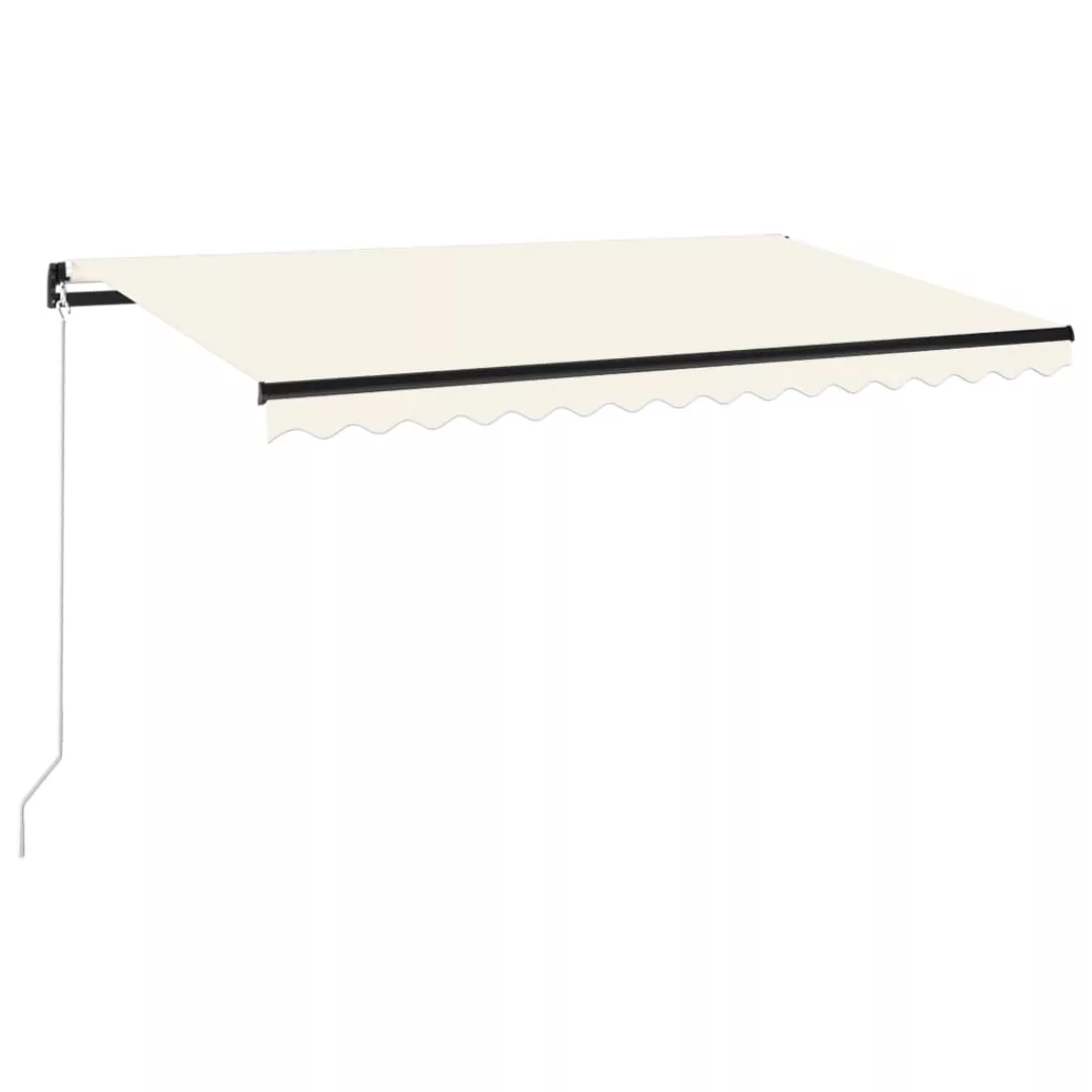 Gelenkarmmarkise Einziehbar Mit Led 450x350 Cm Creme günstig online kaufen