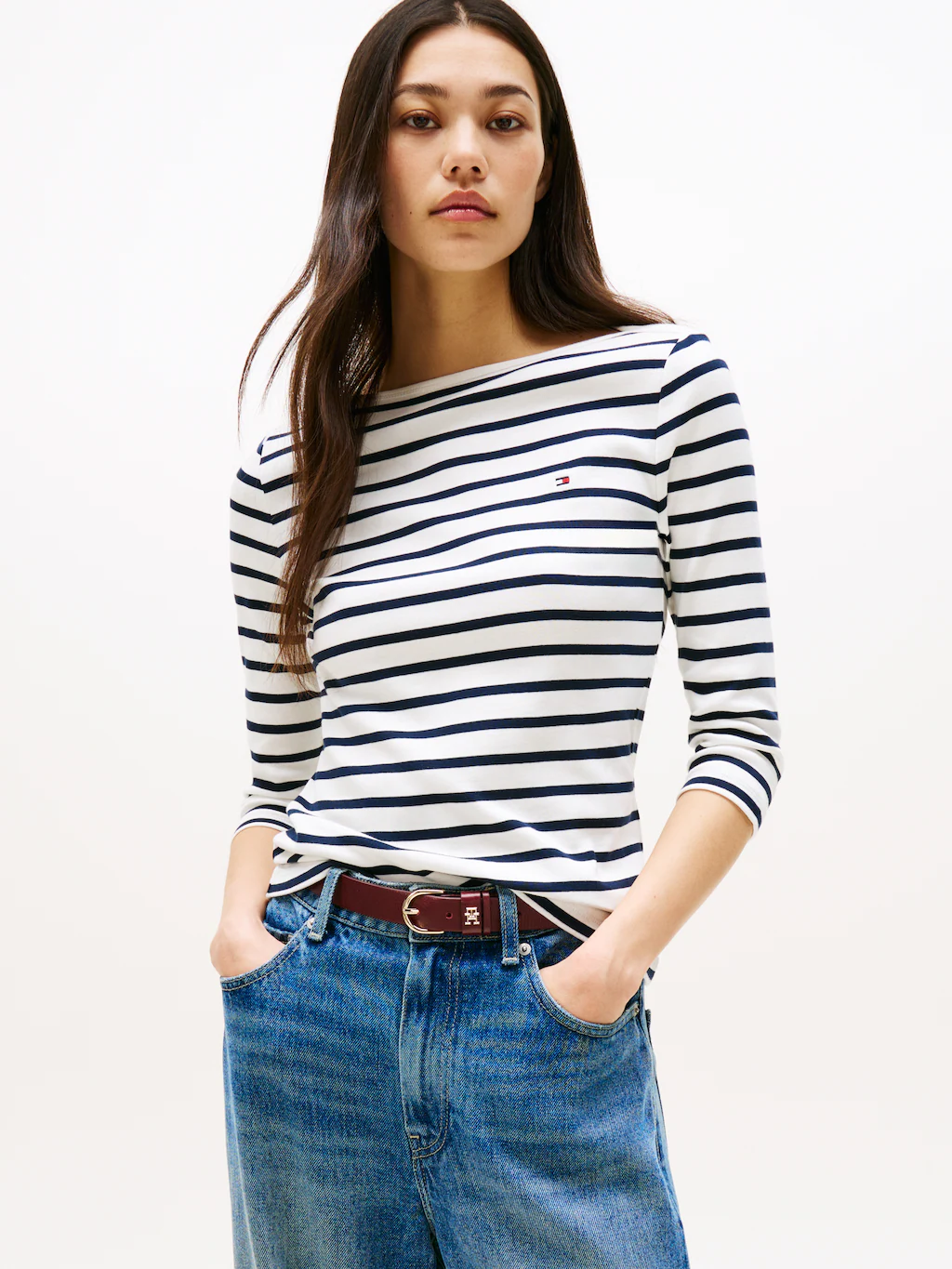Tommy Hilfiger 3/4-Arm-Shirt "NEW CODY SLIM BOAT-NK 3/4SLV mit U-Boot und S günstig online kaufen
