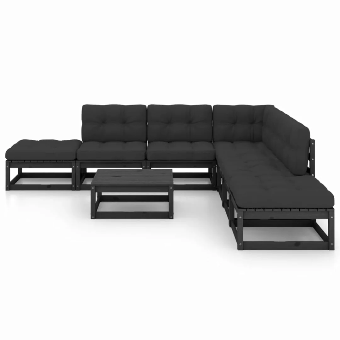 8-tlg. Garten-lounge-set Mit Kissen Kiefer Massivholz günstig online kaufen