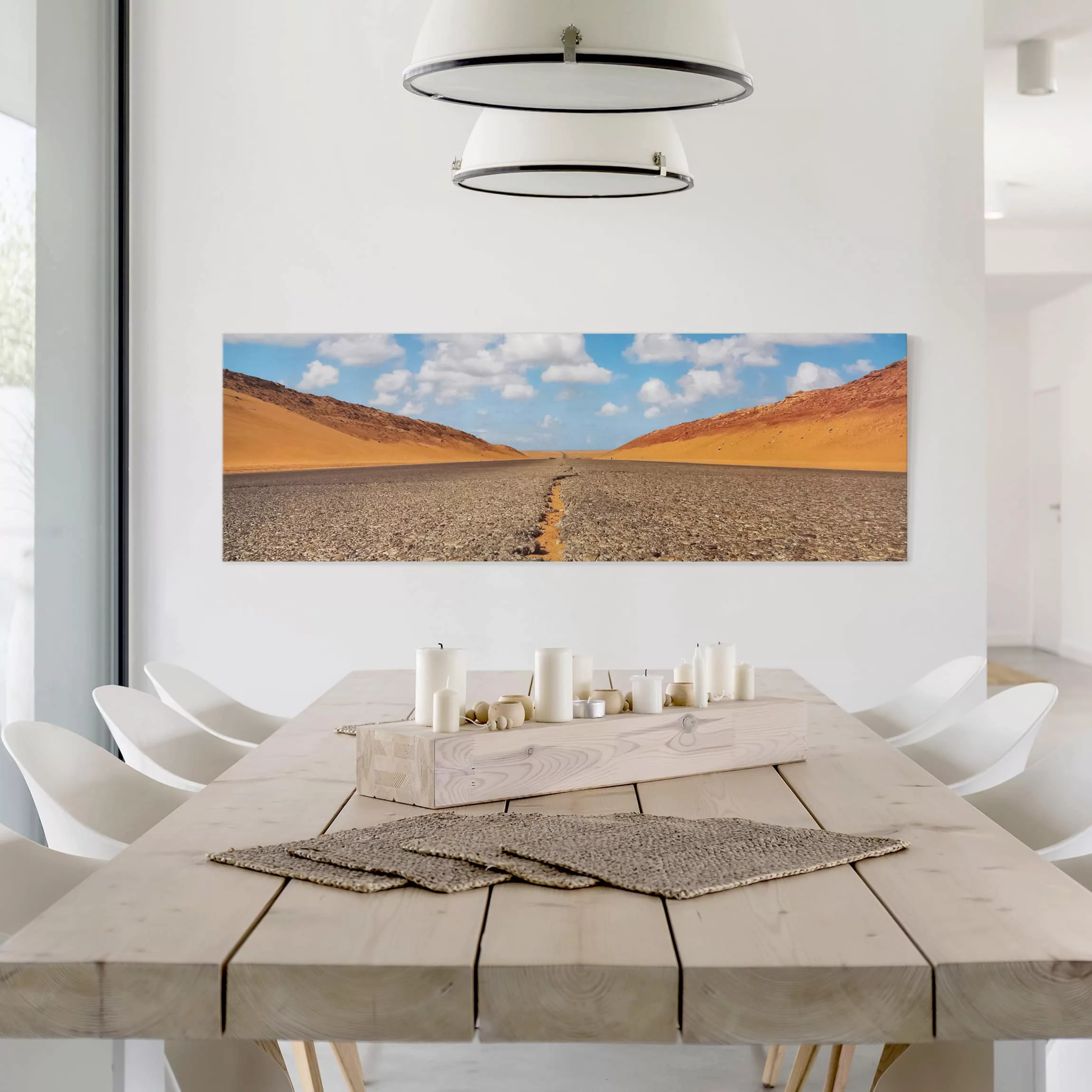 Leinwandbild Wüste - Panorama Wüstenstraße günstig online kaufen