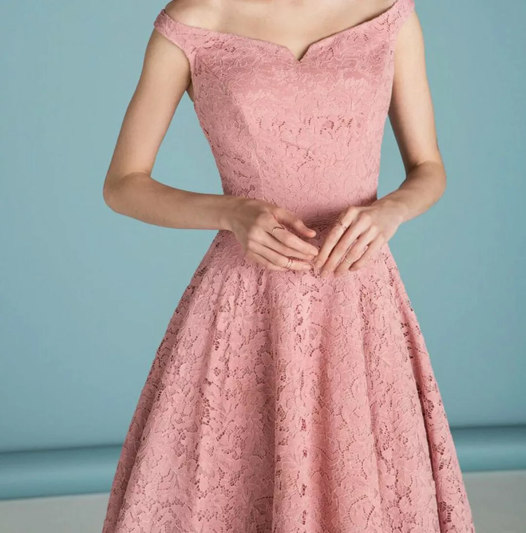AFAZ New Trading UG Sommerkleid Damen Spitzen Rockabilly Kleid Knielang Ros günstig online kaufen