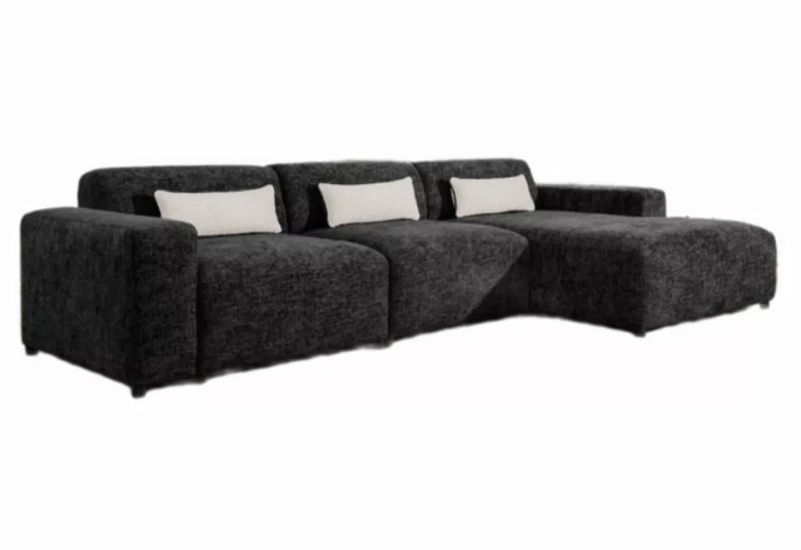 Luxusbetten24 Sofa Designer Sofa Napoli Maxi, mit geflochtene Stoffstruktur günstig online kaufen