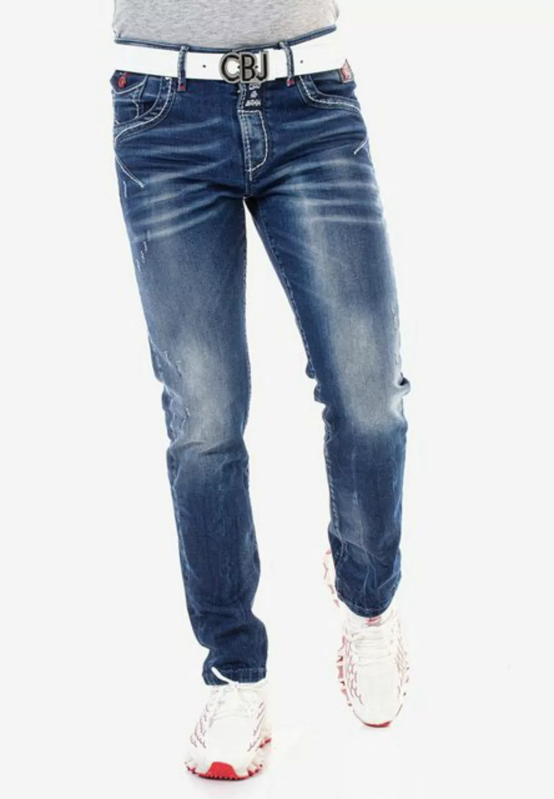 Cipo & Baxx Straight-Jeans mit cooler Used-Waschung günstig online kaufen