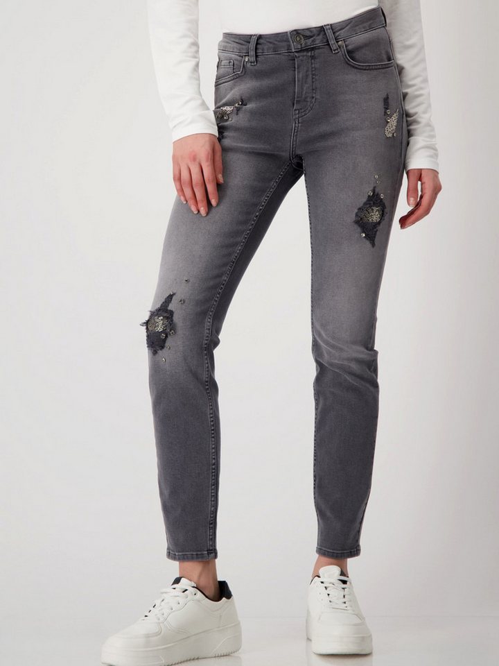 Monari 7/8-Jeans (1-tlg) Ziersteine günstig online kaufen