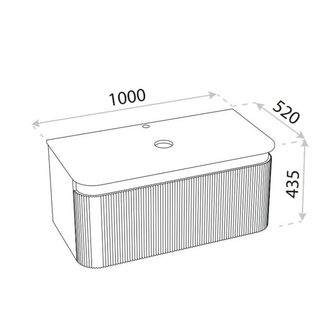 Waschbeckenunterschrank Waschbeckenunterschrank VERMONT WHITE 1000 inkl. Wa günstig online kaufen