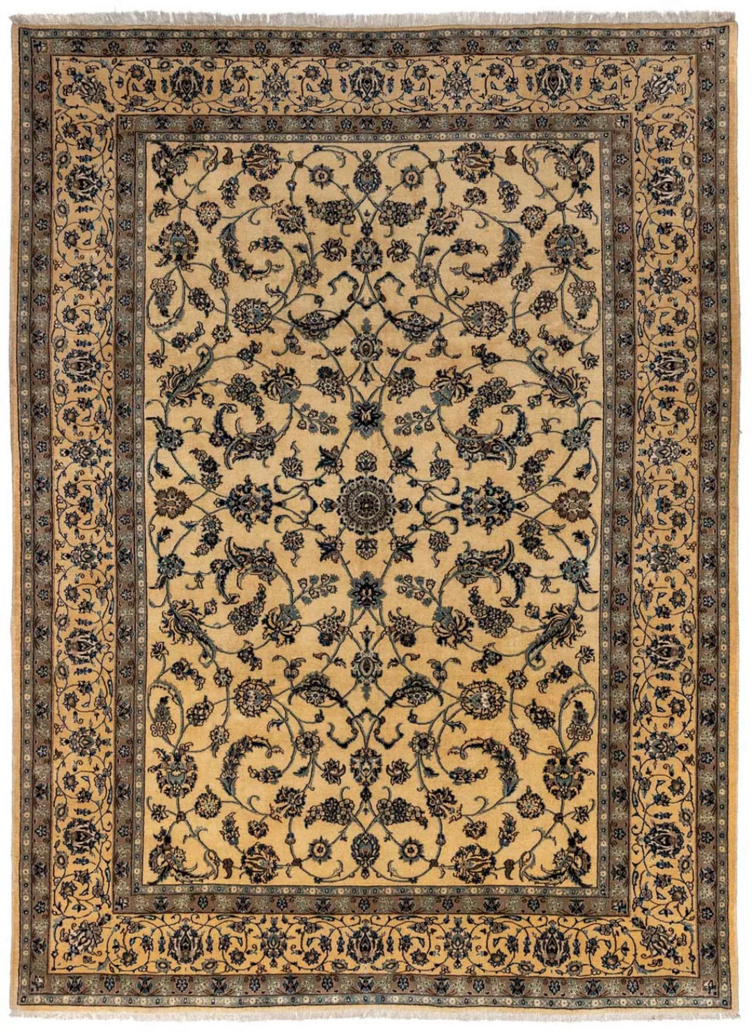 morgenland Wollteppich »Nain 9la Durchgemustert Beige scuro 342 x 250 cm«, günstig online kaufen