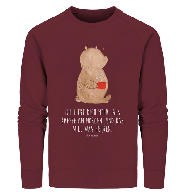 Mr. & Mrs. Panda Longpullover Größe XXL Bär Morgenkaffee - Burgundy - Gesch günstig online kaufen