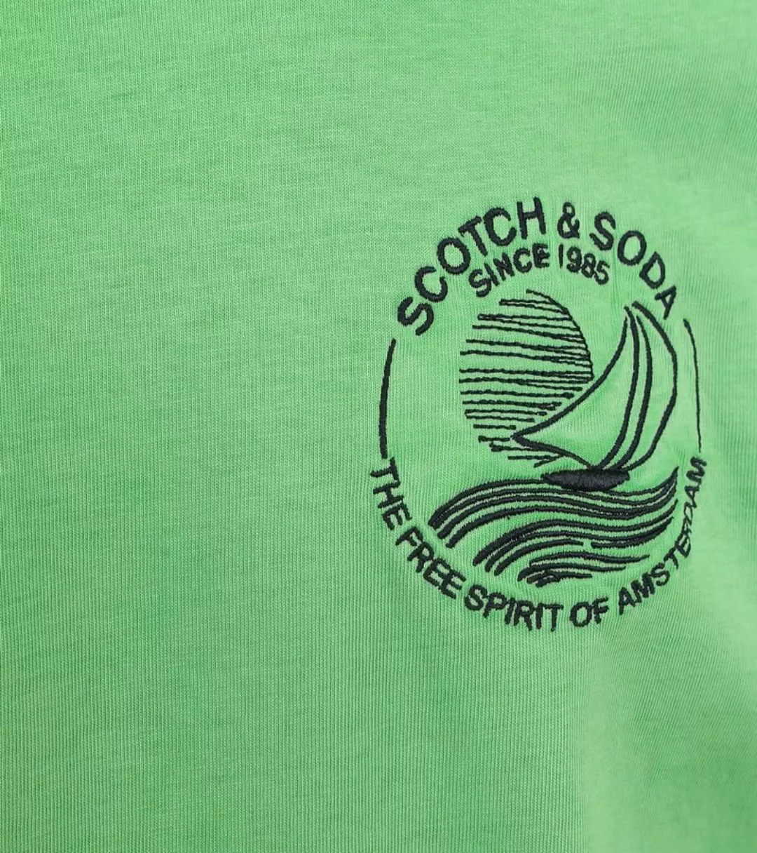 Scotch & Soda T-Shirt Logo Grün - Größe M günstig online kaufen