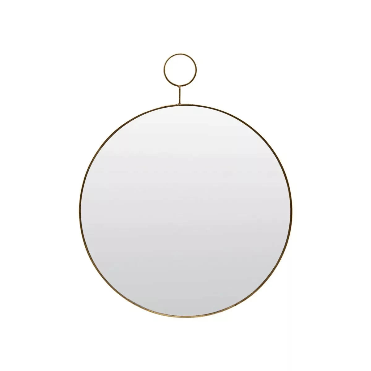 Runder Spiegel The Loop aus Messing in Antik Gold und Glas günstig online kaufen