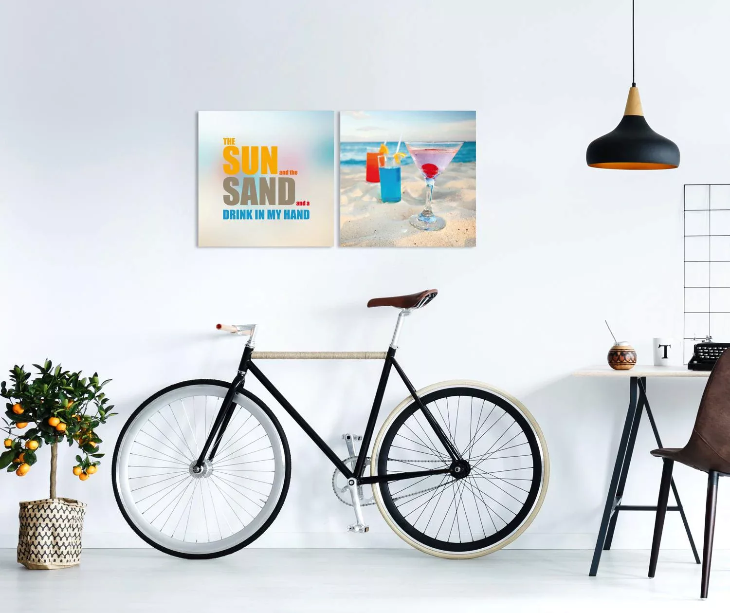 queence Leinwandbild "Sun & Sand", (Set), 2er-Set günstig online kaufen