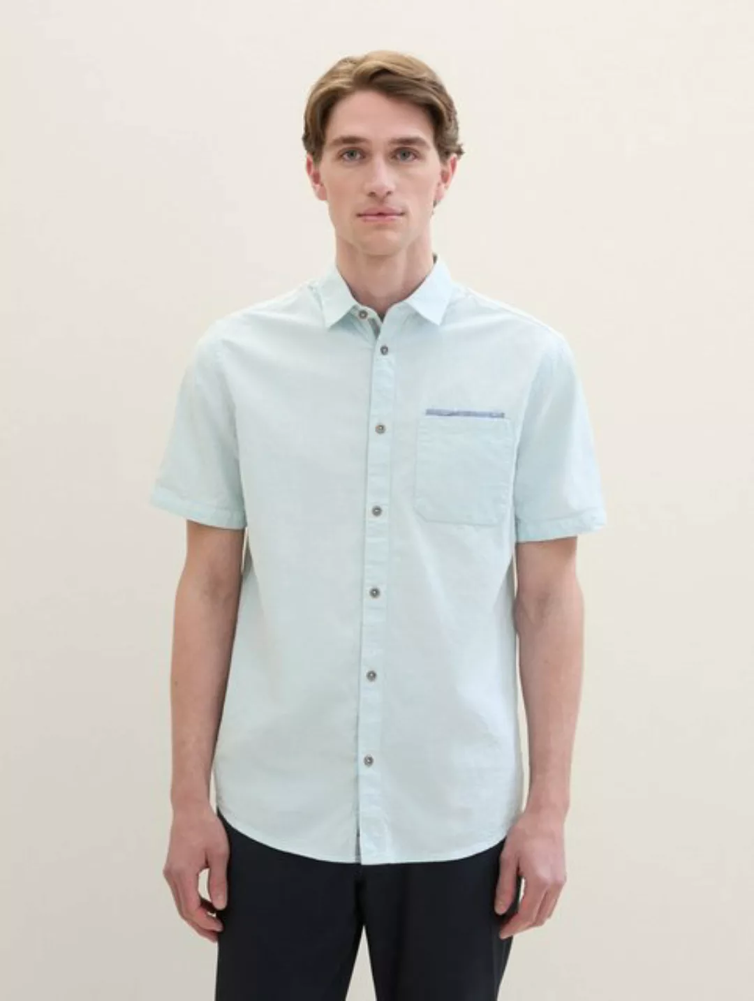 TOM TAILOR Langarmhemd Kurzarmhemd mit Brusttasche günstig online kaufen