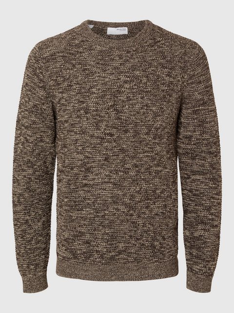 SELECTED HOMME Rundhalspullover SLHVINCE LS KNIT BUBBLE CREW NECK NOOS günstig online kaufen